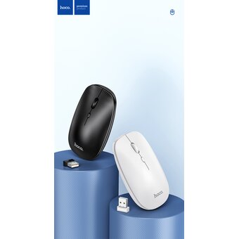  Мышь беспроводная Hoco GM15 Art dual-mode business, черный (6931474760579) 