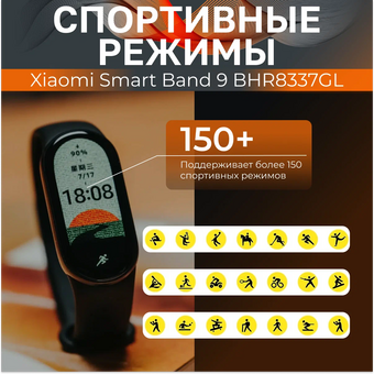  Фитнес-браслет Xiaomi Smart Band 9 BHR8337GL Midnight Black 