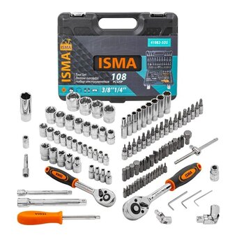  Набор инструментов ISMA Isma-41082-5DS-м (52673) 108 пр. 
