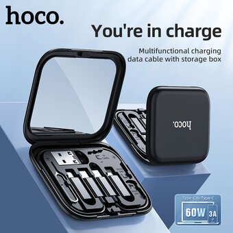  Набор адаптеров HOCO U114 Многофункциональный Комплект кабель с адаптерами Type-C — Type-C (чёрный) 