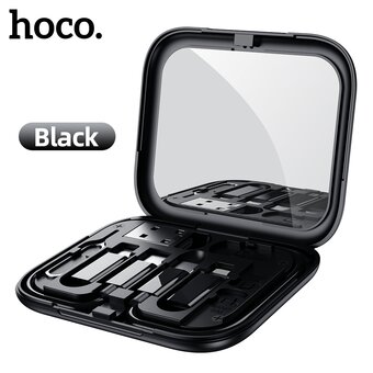  Набор адаптеров HOCO U114 Многофункциональный Комплект кабель с адаптерами Type-C — Type-C (чёрный) 