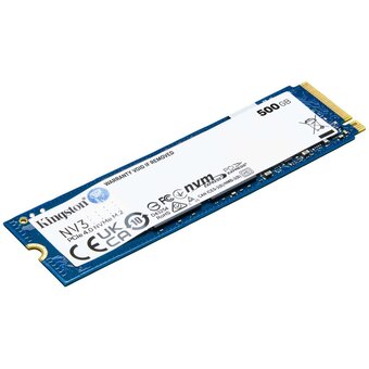  SSD KINGSTON NV3 500Гб (SNV3S/500G) M.2(22x80mm), NVMe, PCIe 4.0 x4, 3D TLC, R/W 5000/3000MB/s, TBW 160 