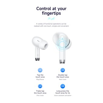  Наушники bluetooth HOCO EQ2 Thought true wireless белый 