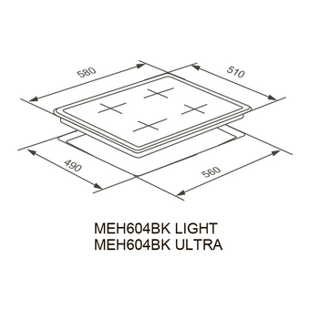  Варочная поверхность Meferi MEH604BK Ultra 