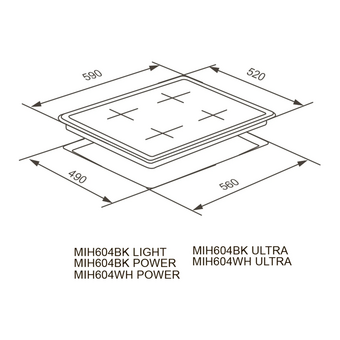  Варочная поверхность Meferi MIH604BK Ultra 
