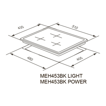  Варочная поверхность Meferi MEH453BK Light 