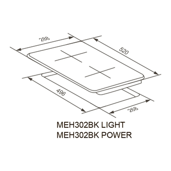  Варочная поверхность Meferi MEH302BK Light 