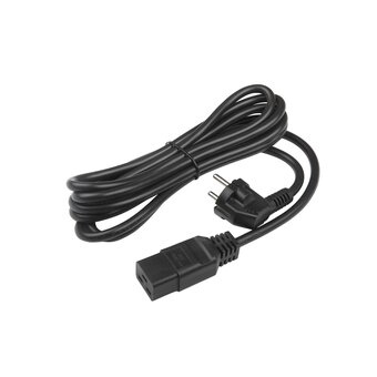  Кабель питания Hyperline PWC-IEC19-SHM-3.0-BK Shucko+C19 3x1.5 3м 