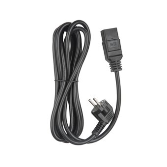  Кабель питания Hyperline PWC-IEC19-SHM-3.0-BK Shucko+C19 3x1.5 3м 