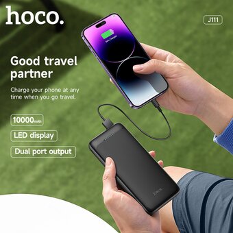  Внешний аккумулятор HOCO J111 Smart charge (10000mAh) (черный) 