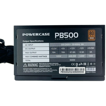  Блок питания Powercase PB500 (PS-500B-DC) (80 Plus Bronze, ATX 2.31, 500W, APFC, DC-DC, 120mm Fan) 