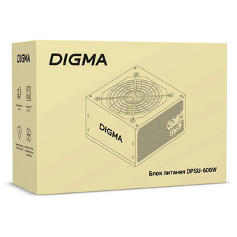  Блок питания Digma DPSU-600W ATX 600W (20+4pin) 120mm fan 4xSATA RTL 