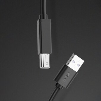  Кабель UGREEN US122 (10362) USB 2.0 A Male to B Male Active Printer Cable 15m Black 