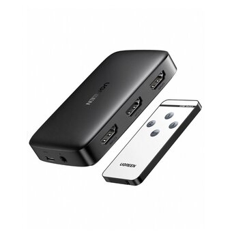  Переключатель UGREEN CM332 80125 HDMI Switcher 3 In 1 Out 4K@30HZ Grey 