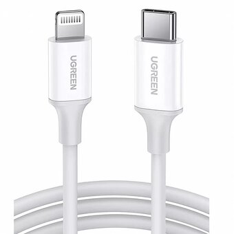  Кабель UGREEN US171 60746 USB-C to Lightning Cable M/M Nickel Plating ABS Shell 0.25m White 