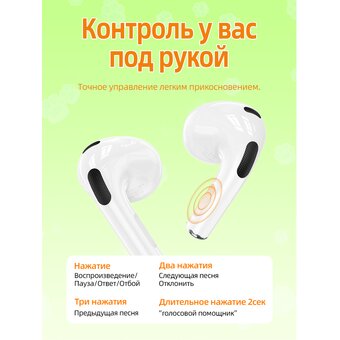  Наушники bluetooth HOCO EW46 TWS khaki cat (хаки) 