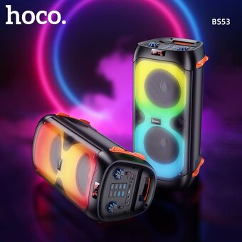  Портативная колонка HOCO BS53 Manhattan wireless dual mic outdoor, black 