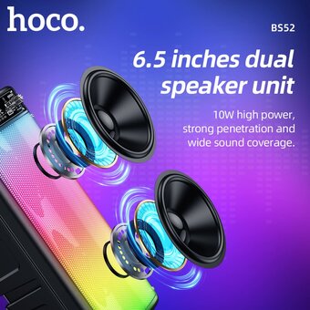  Портативная колонка HOCO BS52 Billowing outdoor BT speaker, black 