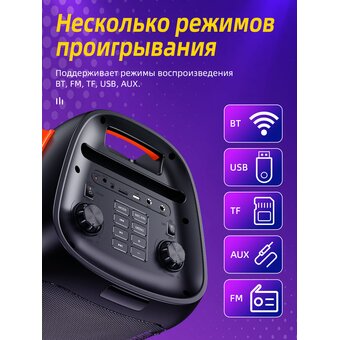  Портативная колонка HOCO BS53 Manhattan wireless dual mic outdoor, black 
