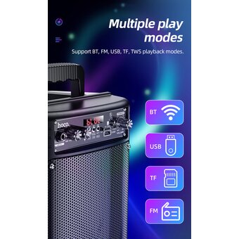  Портативная колонка HOCO BS52 Billowing outdoor BT speaker, black 