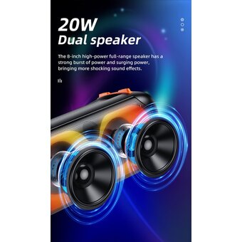  Портативная колонка HOCO BS53 Manhattan wireless dual mic outdoor, black 