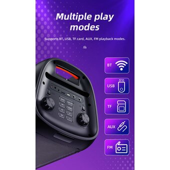  Портативная колонка HOCO BS53 Manhattan wireless dual mic outdoor, black 