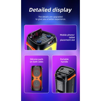  Портативная колонка HOCO BS53 Manhattan wireless dual mic outdoor, black 