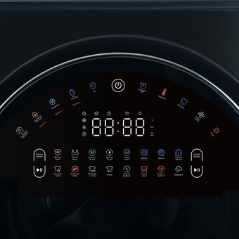  Стирально-сушильная машина БИРЮСА WMD-SG1514/15 DM темный металлик 