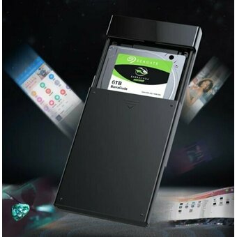  Кабель UGREEN US221 30847 2.5 Inch Hard Drive Box with Built-in USB 3.0 Cable Black 