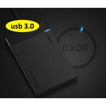  Кабель UGREEN US221 30848 2.5 Inch Hard Drive Box with Micro-B to USB-A 3.0 Cable Black 