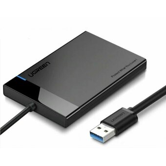  Кабель UGREEN US221 30847 2.5 Inch Hard Drive Box with Built-in USB 3.0 Cable Black 