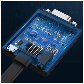  Кабель UGREEN MM103 40248 HDMI to VGA Converter 25cm Black 