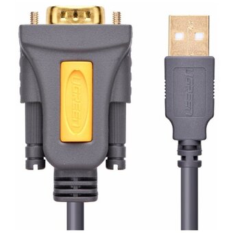  Кабель UGREEN CR104 20222 USB 2.0 A To DB9 RS-232 Male Adapter Cable 2m Grey 