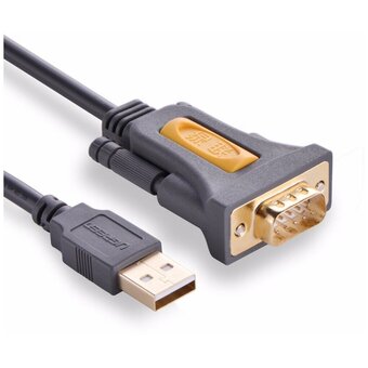  Кабель UGREEN CR104 20222 USB 2.0 A To DB9 RS-232 Male Adapter Cable 2m Grey 