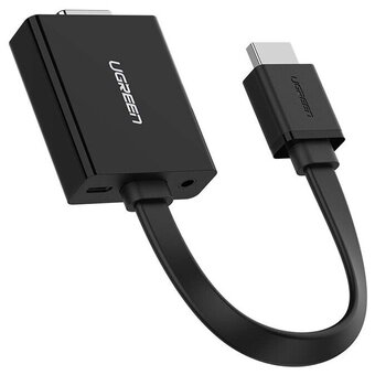  Кабель UGREEN MM103 40248 HDMI to VGA Converter 25cm Black 