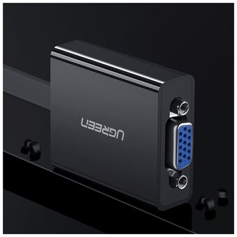  Кабель UGREEN MM103 40248 HDMI to VGA Converter 25cm Black 