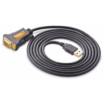  Кабель UGREEN CR104 20222 USB 2.0 A To DB9 RS-232 Male Adapter Cable 2m Grey 