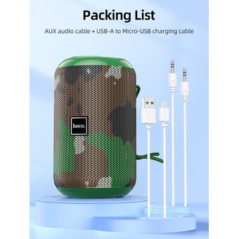  Портативная колонка Hoco HC1 Trendy sound sports, camouflage green 
