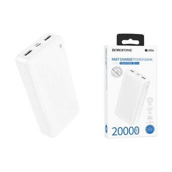  Аккумулятор внешний резервный BOROFONE BJ55A Graceful power bank 20000mAh белый 