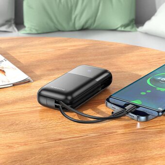  Аккумулятор внешний резервный BOROFONE BJ62 Smart 22.5W+PD20W fully compatible power bank with cable 10000mAh черный 
