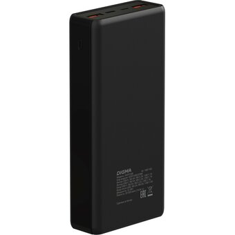  Power Bank Digma DGPF20B (DGPF20B22PBK), 20000мAч черный 