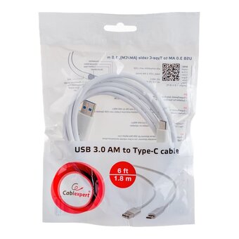  Кабель USB Cablexpert CCP-USB3-AMCM-6-W USB3.0 AM/USB Type-C 1.8м белый 