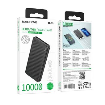  Аккумулятор внешний резервный BOROFONE BJ55 Graceful power bank 10000mAh черный 