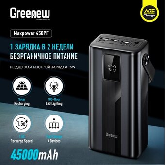  Power Bank ITEL Maxpower 450PF, 45000мAч черный 