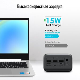  Power Bank ITEL Maxpower 450PF, 45000мAч черный 
