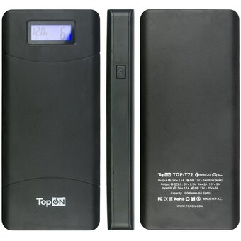  Power Bank TOPON TOP-T72, 18000мAч черный 
