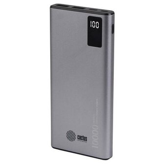  Power Bank Cactus CS-PBFSLT-10000, 10000мAч серый 