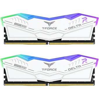  ОЗУ TEAMGROUP T-Force Delta RGB 32GB (FF4D532G6000HC28ADC01) (2x16GB) DDR5 6000MHz CL28 (28-36-36-76) 1.40V / White 