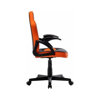  Кресло игровое BRABIX Shark GM-203 на колесиках, эко.кожа/сетка черно-оранжевый 