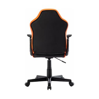  Кресло игровое BRABIX Shark GM-203 на колесиках, эко.кожа/сетка черно-оранжевый 